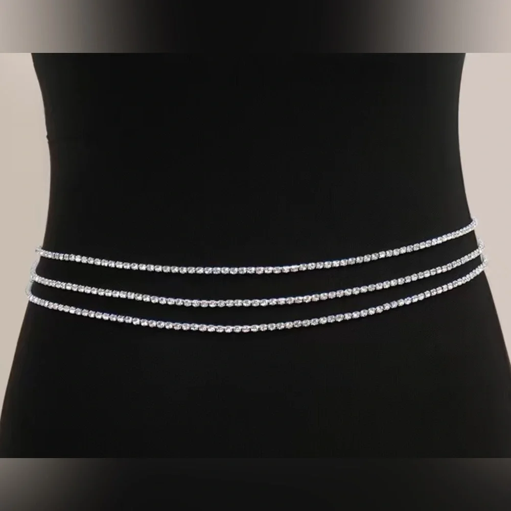 COPY - Rhinestone 3 Layer Waist Body Chain